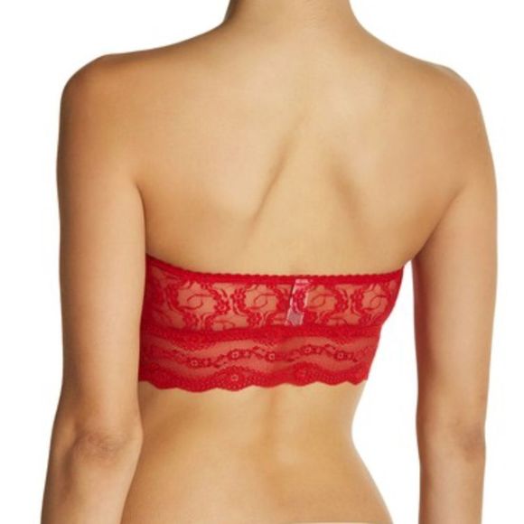 Red Lace Bandeau & Bikini Set by b.tempt’d - Picture 3 of 5